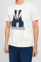 Camiseta clásica de cuello redondo para hombre de BLEND, también disponible en tallas grandes con varios estampados 20717344 en blanco