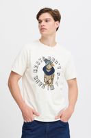 Camiseta clásica de cuello redondo para hombre de BLEND, también disponible en tallas grandes con varios estampados 20717344 en blanco
