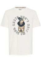 Camiseta clásica de cuello redondo para hombre de BLEND, también disponible en tallas grandes con varios estampados 20717344 en blanco