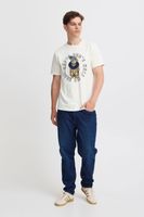 Camiseta clásica de cuello redondo para hombre de BLEND, también disponible en tallas grandes con varios estampados 20717344 en blanco
