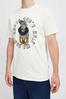 Camiseta clásica de cuello redondo para hombre de BLEND, también disponible en tallas grandes con varios estampados 20717344 en blanco