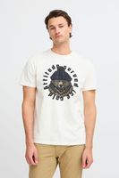 Camiseta clásica de cuello redondo para hombre de BLEND, también disponible en tallas grandes con varios estampados 20717344 en blanco