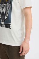 Camiseta clásica de cuello redondo para hombre de BLEND, también disponible en tallas grandes con varios estampados 20717344 en blanco