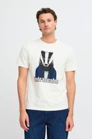Camiseta clásica de cuello redondo para hombre de BLEND, también disponible en tallas grandes con varios estampados 20717344 en blanco
