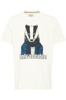 Camiseta clásica de cuello redondo para hombre de BLEND, también disponible en tallas grandes con varios estampados 20717344 en blanco