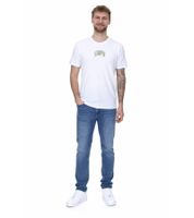STAPLE Men's Cotton T-Shirt with Back or Front Print – Crew Neck – White, Black, or Olive Green