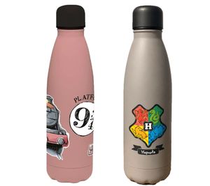 Borraccia termica in acciaio inox da 500 ml a tema Harry Potter "Ritorno a Hogwarts" o "Hogwarts Express", con un design magico, rosa o grigio