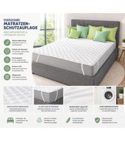HOME IDEAS Coprimaterasso in microfibra con 4 cinghie elastiche, fodera protettiva adatta a materassi da 90x190 cm a 100x200 cm, 9983638 Bianco