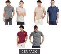 2-Pack Classic BLEND Men's Cotton Polo Shirt 20718756 – Grey/Beige, Beige/Blue, or Red/Grey
