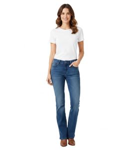 Jeans da donna a zampa d'elefante, in cotone, modello 928026, blu scuro