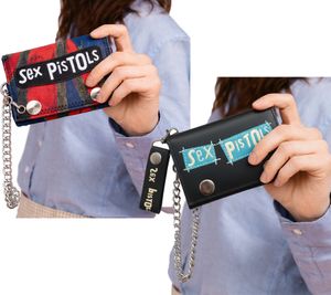 Portefeuille Sex Pistols Punk Rock avec logo - Bleu/Rouge ou Noir/Bleu