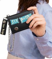 Sex Pistols Punk Rock Band Wallet with Logo Lettering – Blue/Red or Black/Blue