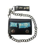 Sex Pistols Punk Rock Band Wallet with Logo Lettering – Blue/Red or Black/Blue