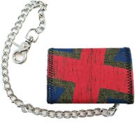 Sex Pistols Punk Rock Band Wallet with Logo Lettering – Blue/Red or Black/Blue