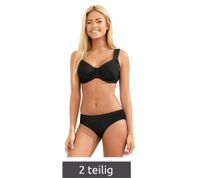 Timeless Women's Bikini Set – Two-Piece Minimizer Swimwear (F-Cup) #960224 – Black