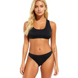 Bas de bikini femme simple, coupe classique, maillot de bain noir 922405