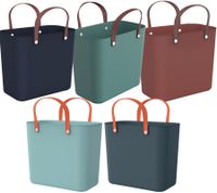 Sustainable Rotho Multibag ALBULA 25L Ocean-Bound Plastic Carry Bag / Shopping Basket – Red, Green, Blue, Navy, or Sky Blue