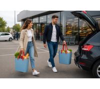 Sustainable Rotho Multibag ALBULA 25L Ocean-Bound Plastic Carry Bag / Shopping Basket – Red, Green, Blue, Navy, or Sky Blue
