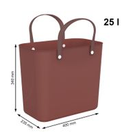 Sustainable Rotho Multibag ALBULA 25L Ocean-Bound Plastic Carry Bag / Shopping Basket – Red, Green, Blue, Navy, or Sky Blue