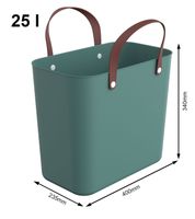 Sustainable Rotho Multibag ALBULA 25L Ocean-Bound Plastic Carry Bag / Shopping Basket – Red, Green, Blue, Navy, or Sky Blue