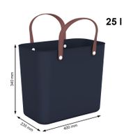 Sustainable Rotho Multibag ALBULA 25L Ocean-Bound Plastic Carry Bag / Shopping Basket – Red, Green, Blue, Navy, or Sky Blue