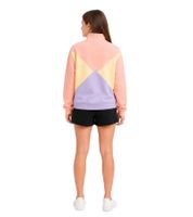 Girls' Troyer Sweater – Stand-Collar Pullover – Everyday Sweater 925305 (Pink/Beige/Purple)
