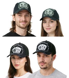 Casquette Motörhead Trucker & Baseball - Produit dérivé noir et blanc - Casquette en coton avec broderie carte ou casquette en maille avec logo du groupe