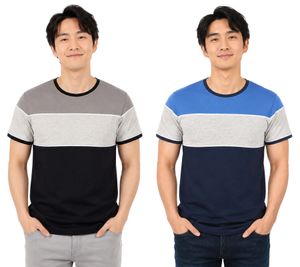 T-shirt homme SOLID SDCody classique à col rond 21300032ME, bleu ou gris