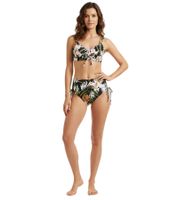 Conjunto de bikini reductor de dos piezas Timeless para mujer con estampado floral, talla E, 926697, negro/multicolor