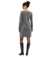 Robe courte tendance pour femme avec nœud pailleté, robe de soirée 946548 Argent/Noir