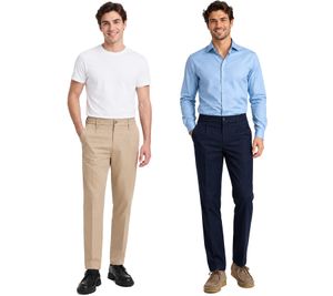 Pantalon homme CASUAL FRIDAY CFMarc classique avec étiquette de marque, référence 20505227, beige ou bleu foncé