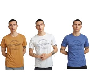 Classic BLEND BHAmatus Men's Crew-Neck T-Shirt (Style 20714728ME) in Yellow, White, or Blue