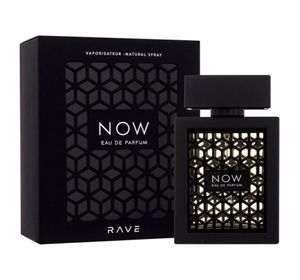 Lattafa Rave Now Men's Eau de Parfum – Oriental-Woody Fragrance Spray (100ml, Black)