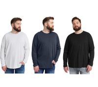Classic SOLID SDBedon BT men's long-sleeve crew-neck shirt (plus sizes 21300882) in white, dark blue, or black