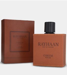 Rayhaan Corium Men's Eau de Parfum – a spicy-leathery fragrance with chestnut and agarwood (100ml, Brown)