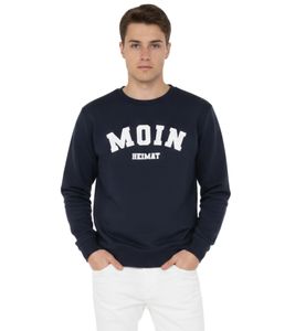 ZWILLINGSHERZ MOIN HEIMAT Pullover Herren Sweat-Pullover maritimer Winter-Pulli mit Rundhals 47061-5 Dunkelblau