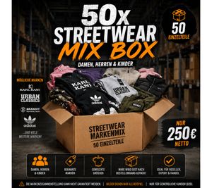Mix di 50 capi streetwear | Karl Kani, Urban Classics, Brandit, adidas e altri | Abbigliamento per donna, uomo e bambino