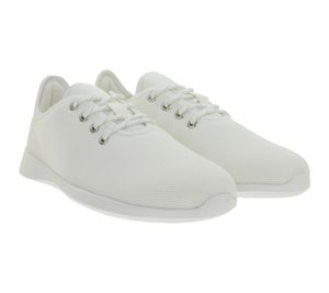 leichte GROUNDIES Barfußschuhe Balance 2.0 Damen Low-Top Mesh-Sneaker mit TrueSense Sohle Schnür-Schuhe GND-130259-02 Weiß