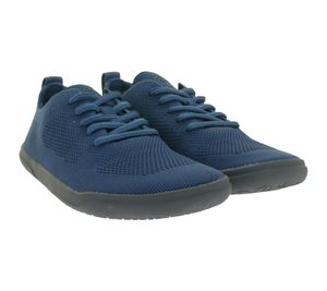 leichte GROUNDIES Barfußschuhe Active Knit Damen Low-Top Strick-Sneaker mit TrueSense Sohle nachhaltige und vegane Schnür-Schuhe GND-130211-07 Dunkelblau