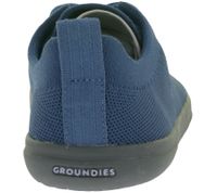 leichte GROUNDIES Barfußschuhe Active Knit Damen Low-Top Strick-Sneaker mit TrueSense Sohle nachhaltige und vegane Schnür-Schuhe GND-130211-07 Dunkelblau