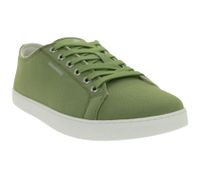 nachhaltige und vegane GROUNDIES Barfußschuhe Lima Herren Low-Top Sneaker aus Portugal mit TrueSense Sohle Canvas Schnür-Schuhe GND-230177-10 Khaki