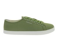 nachhaltige und vegane GROUNDIES Barfußschuhe Lima Herren Low-Top Sneaker aus Portugal mit TrueSense Sohle Canvas Schnür-Schuhe GND-230177-10 Khaki