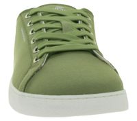 nachhaltige und vegane GROUNDIES Barfußschuhe Lima Herren Low-Top Sneaker aus Portugal mit TrueSense Sohle Canvas Schnür-Schuhe GND-230177-10 Khaki