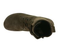 markante GROUNDIES Barfußschuhe Salzburg Damen Echtleder Stiefelette mit TrueSense Sohle GND-110159-04 Braun