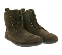 markante GROUNDIES Barfußschuhe Salzburg Damen Echtleder Stiefelette mit TrueSense Sohle GND-110159-04 Braun