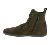 markante GROUNDIES Barfußschuhe Salzburg Damen Echtleder Stiefelette mit TrueSense Sohle GND-110159-04 Braun