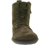 markante GROUNDIES Barfußschuhe Salzburg Damen Echtleder Stiefelette mit TrueSense Sohle GND-110159-04 Braun