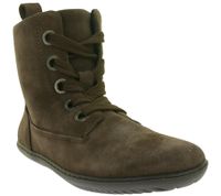 markante GROUNDIES Barfußschuhe Salzburg Damen Echtleder Stiefelette mit TrueSense Sohle GND-110159-04 Braun