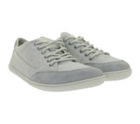 klassische GROUNDIES Barfußschuhe Amsterdam Damen Turnschuhe mit TrueSense Sohle Echtleder-Schuhe GND-110179-16 Hellgrau