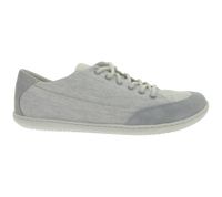 klassische GROUNDIES Barfußschuhe Amsterdam Damen Turnschuhe mit TrueSense Sohle Echtleder-Schuhe GND-110179-16 Hellgrau